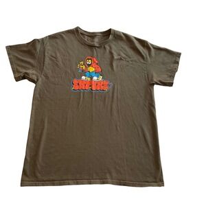 Empire Graphic T-Shirt‎ Mens Large Olive Green Graffiti Character Streetwear Tee